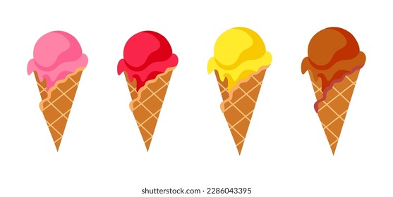 ice cream flat design style with good quality