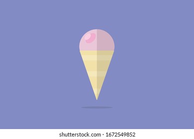 Diseño plano de helado, ilustración vectorial. Imagen vectorial gráfica. Icono plano de comida.