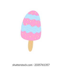 Ice cream flat element isolated on white. Vector illustration for design.