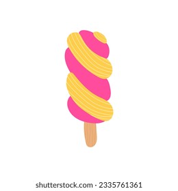 Ice cream flat element isolated on white. Vector illustration for design.