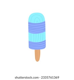 Ice cream flat element isolated on white. Vector illustration for design.