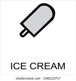 Ice cream flat icon