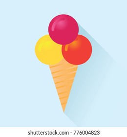 Ice cream flat icon