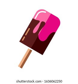 Ice cream flat icon design vector illustration