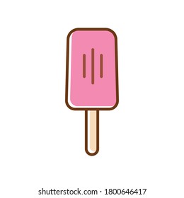 Ice cream flat icon. Design template vector