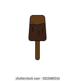 Ice cream flat icon. Design template vector
