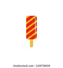 ice cream flat icon. Element of beach holidays colored icon for mobile concept and web apps. Detailed ice cream flat icon can be used for web and mobile. Premium icon on white background