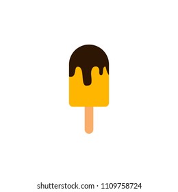 ice cream flat icon. Element of beach holidays colored icon for mobile concept and web apps. Detailed ice cream flat icon can be used for web and mobile. Premium icon on white background