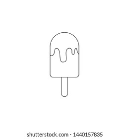 ice cream flat icon. Element of summer for mobile concept and web apps icon. Outline, thin line icon for website design and development, app development