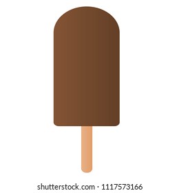 Ice cream flat icon isolated on white background. Vector illustration.