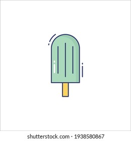 Ice cream Flat Icon Isolated On White Background