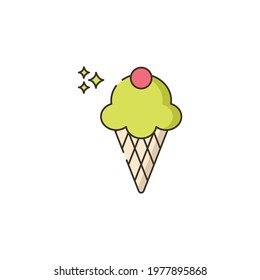 ice cream Flat Icon Isolated On White Background
