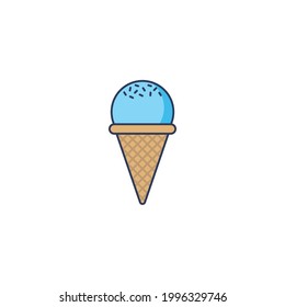 ice cream Flat Icon Isolated On White Background 