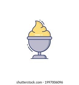 ice cream Flat Icon Isolated On White Background