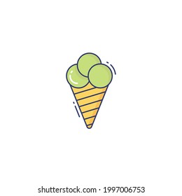 ice cream Flat Icon Isolated On White Background