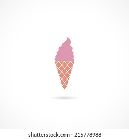 Ice Cream, flat icon isolated on white background