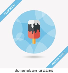 ice cream flat icon with long shadow,eps10