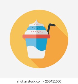 ice cream flat icon with long shadow,eps10