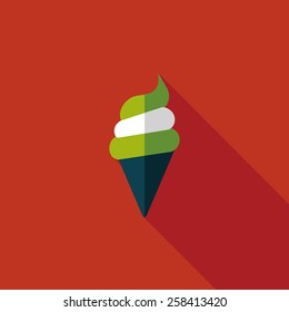 ice cream flat icon with long shadow,eps10