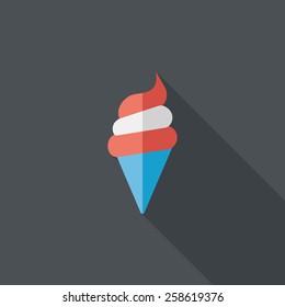 ice cream flat icon with long shadow,eps10