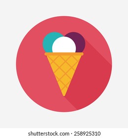 ice cream flat icon with long shadow,eps10