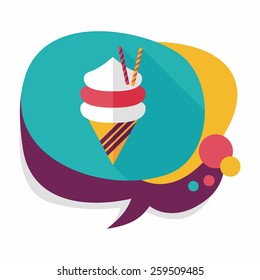 ice cream flat icon with long shadow,eps10