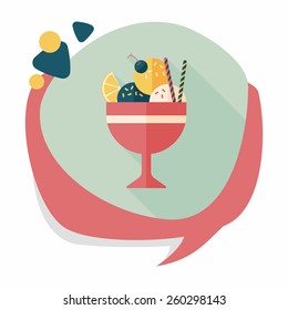 ice cream flat icon with long shadow,eps10