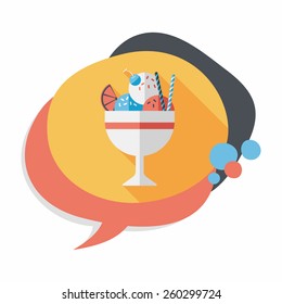 ice cream flat icon with long shadow,eps10