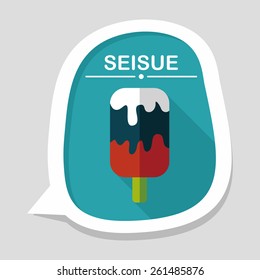 ice cream flat icon with long shadow,eps10
