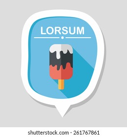 ice cream flat icon with long shadow,eps10