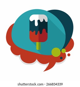 ice cream flat icon with long shadow,eps10