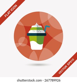 ice cream flat icon with long shadow,eps10