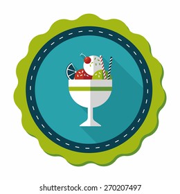 ice cream flat icon with long shadow,eps10