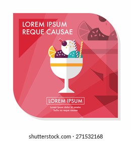 ice cream flat icon with long shadow,eps10