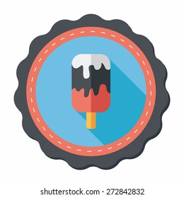 ice cream flat icon with long shadow,eps10