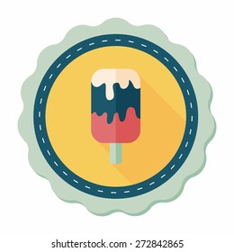 ice cream flat icon with long shadow,eps10