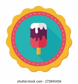 ice cream flat icon with long shadow,eps10