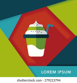 ice cream flat icon with long shadow,eps10