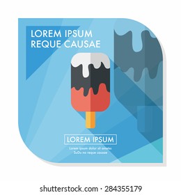 ice cream flat icon with long shadow,eps10