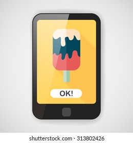 ice cream flat icon with long shadow,eps10