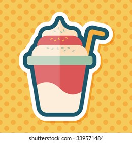 ice cream flat icon with long shadow,eps10
