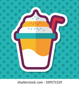 ice cream flat icon with long shadow,eps10