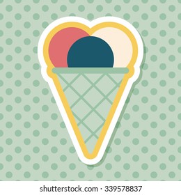 ice cream flat icon with long shadow,eps10