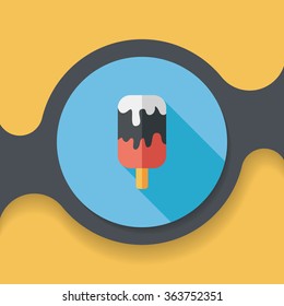 ice cream flat icon with long shadow,eps10