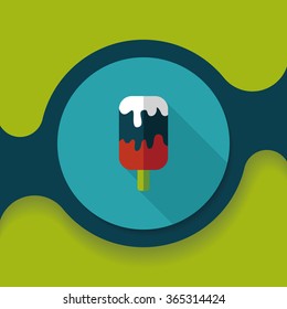 ice cream flat icon with long shadow,eps10