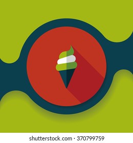 ice cream flat icon with long shadow,eps10