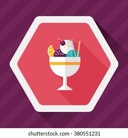 ice cream flat icon with long shadow,eps10