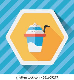 ice cream flat icon with long shadow,eps10