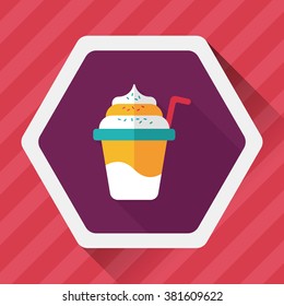 ice cream flat icon with long shadow,eps10