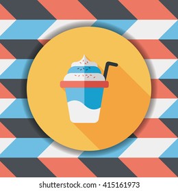 ice cream flat icon with long shadow,eps10